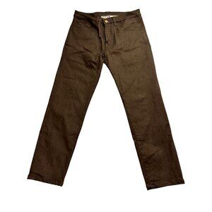 Blue Delta Chino Pants Straight Leg Mid Rise Charcoal Gray Mens Size W31